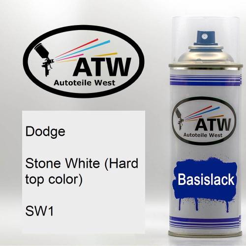 Dodge, Stone White (Hard top color), SW1: 400ml Sprühdose, von ATW Autoteile West.